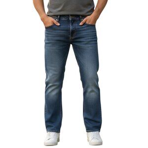 Urban Star Mens Relaxed Straight Jeans Blue Denim Workwear Size 40x30